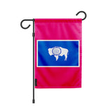 Drapeau de jardin wyoming polyester résistant horizontal