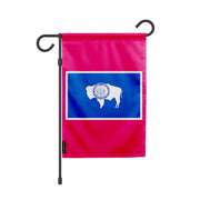 Drapeau de jardin wyoming polyester résistant horizontal