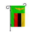 Drapeau de jardin zambie polyester aux couleurs vibrantes