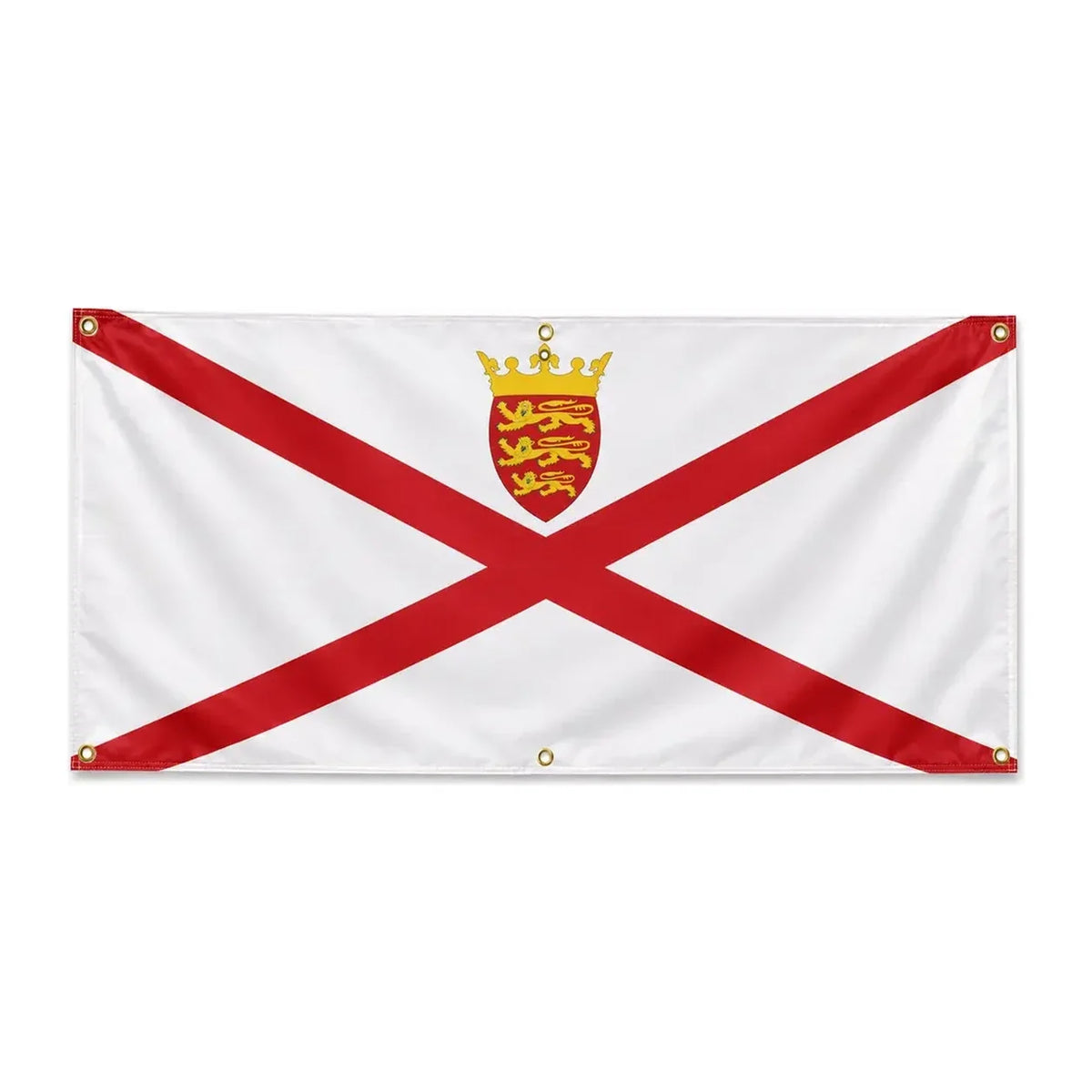 Drapeau jersey polyester résistant six œillets extérieur