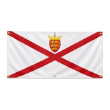 Drapeau jersey polyester résistant six œillets extérieur