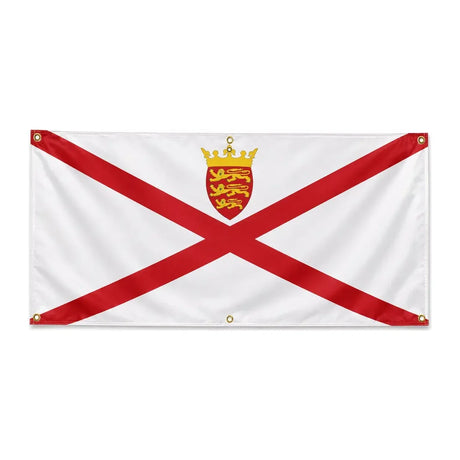 Drapeau jersey polyester résistant six œillets extérieur