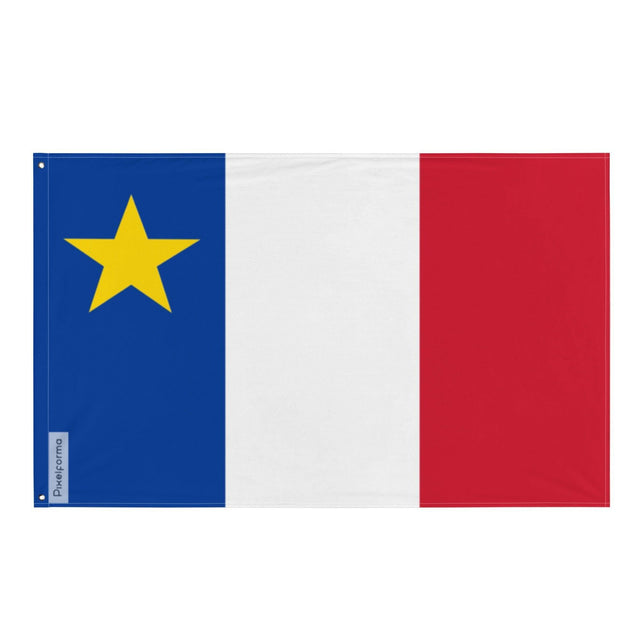 Drapeau de l'Acadie en plusieurs tailles 100 % polyester Imprimer avec Double ourlet - Pixelforma 