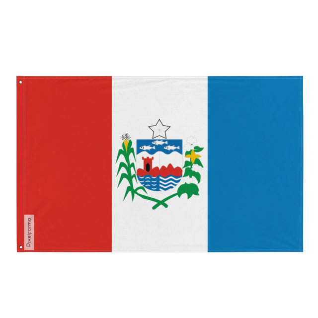 Drapeau de l'Alagoas en plusieurs tailles 100 % polyester Imprimer avec Double ourlet - Pixelforma