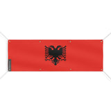 Drapeau de l'Albanie 8 Oeillets en plusieurs tailles - Pixelforma 