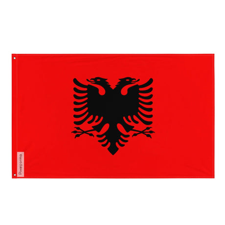 Drapeau de l'Albanie en plusieurs tailles 100 % polyester Imprimer avec Double ourlet - Pixelforma 