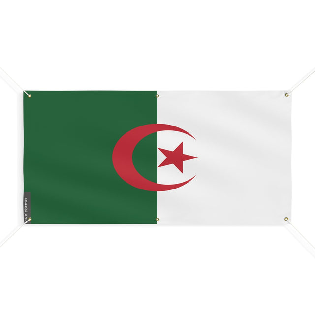 Drapeau de l'Algérie 6 Oeillets en plusieurs tailles - Pixelforma 