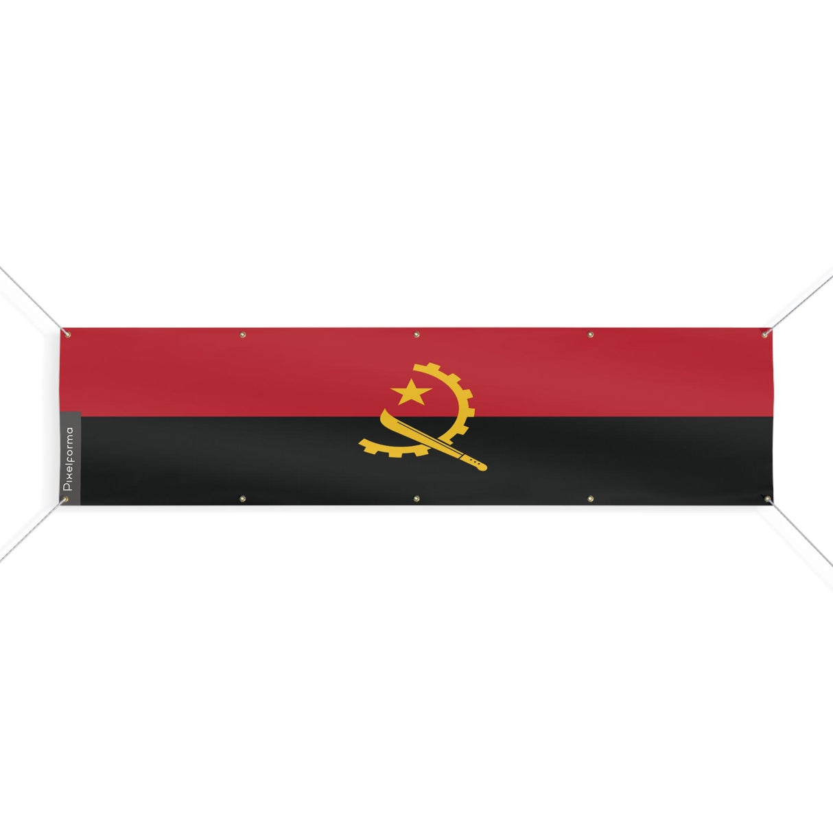 Drapeau de l'Angola 10 Oeillets en plusieurs tailles - Pixelforma 