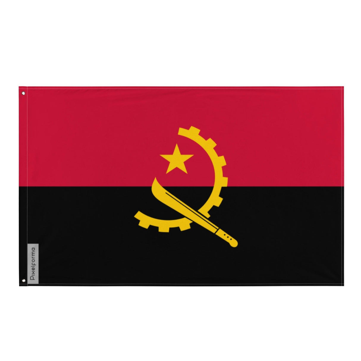 Drapeau de l'Angola en plusieurs tailles 100 % polyester Imprimer avec Double ourlet - Pixelforma