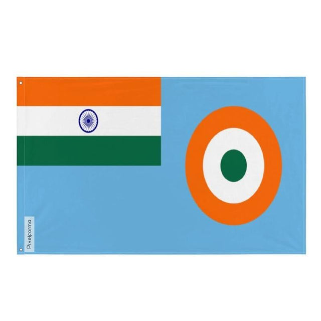 Drapeau de l'armée de l'air indienne en plusieurs tailles 100 % polyester Imprimer avec Double ourlet - Pixelforma 
