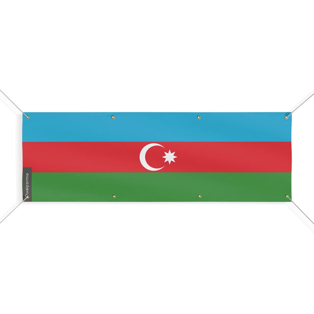Drapeau de l'Azerbaïdjan 8 Oeillets en plusieurs tailles - Pixelforma 
