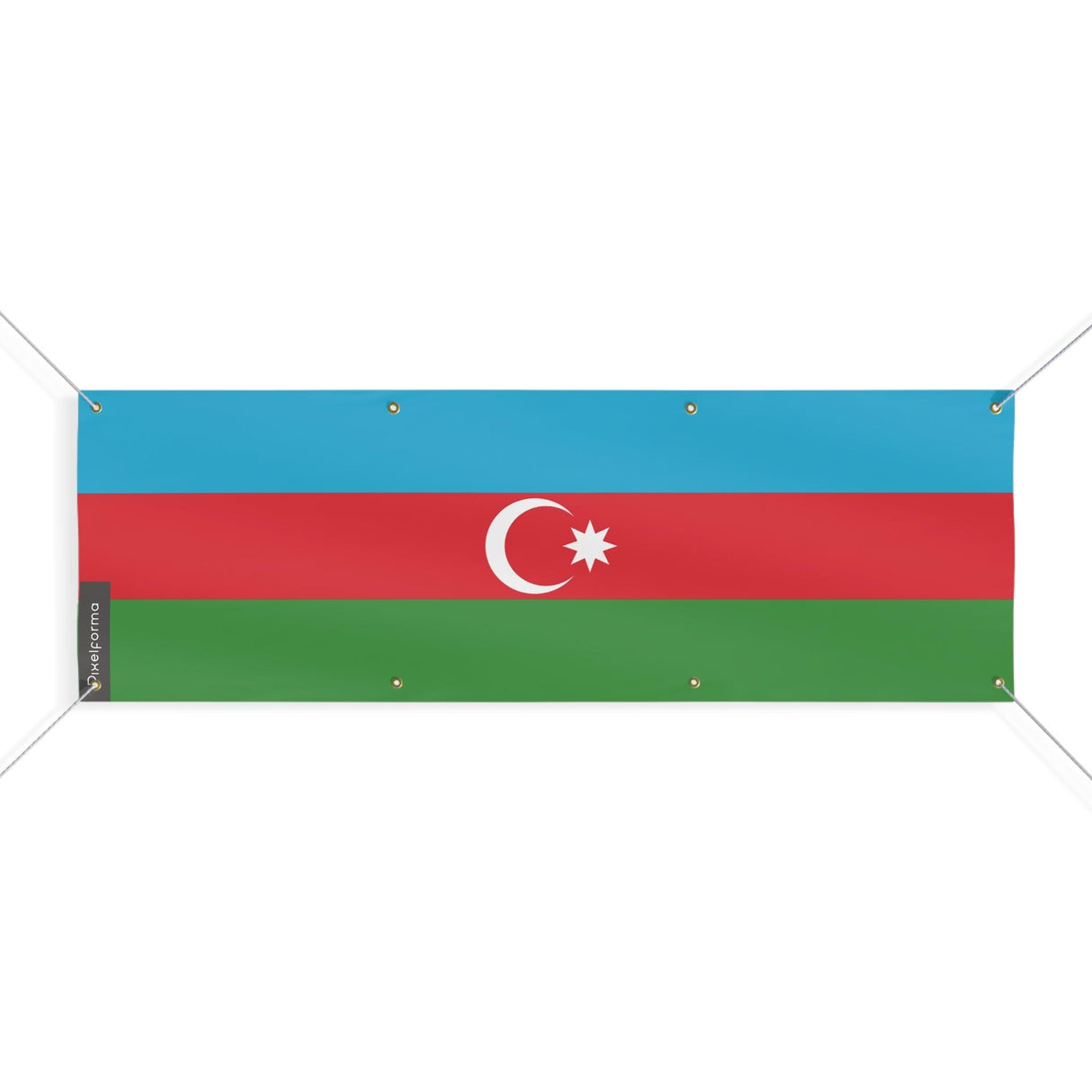 Drapeau de l'Azerbaïdjan 8 Oeillets en plusieurs tailles - Pixelforma