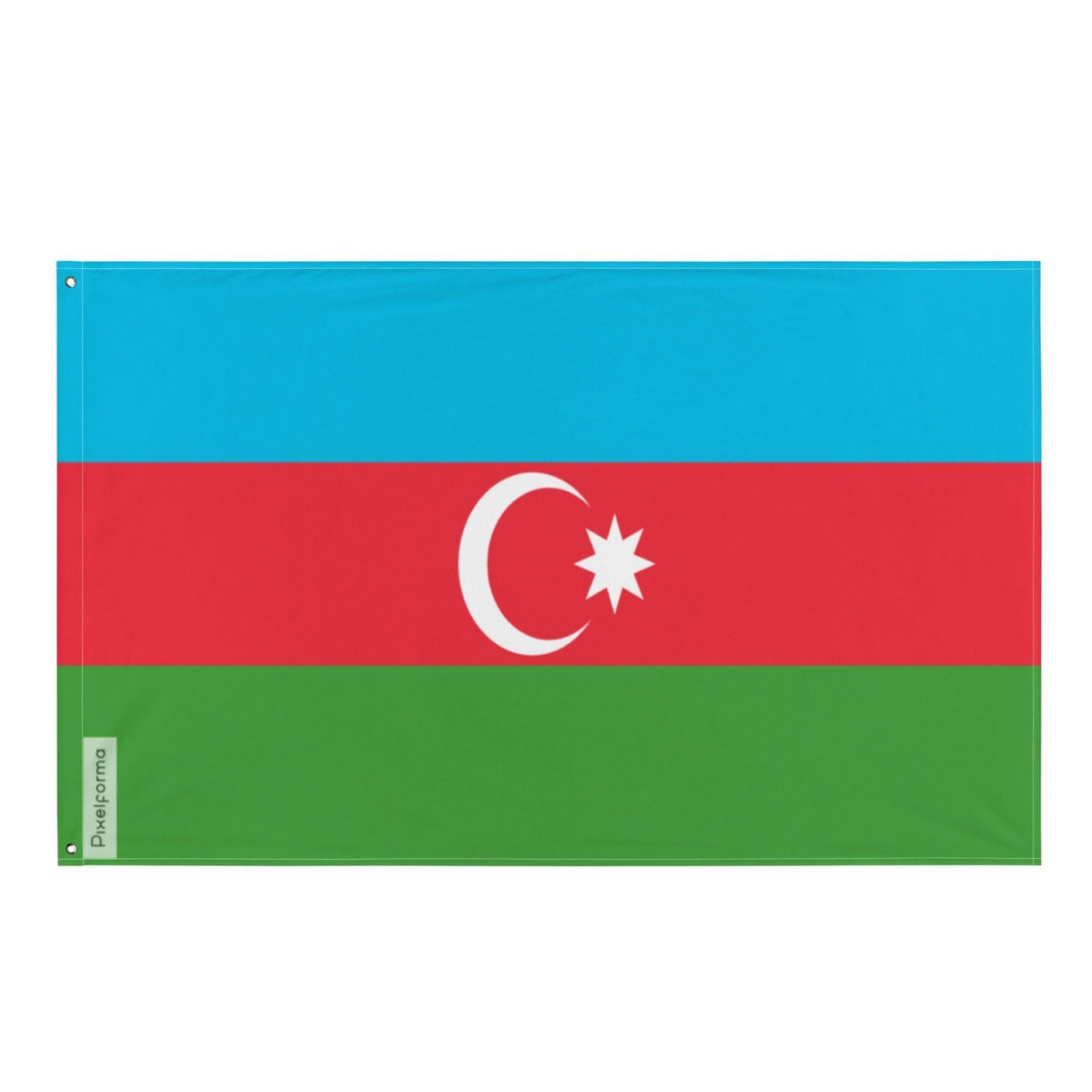 Drapeau de l'Azerbaïdjan en plusieurs tailles 100 % polyester Imprimer avec Double ourlet - Pixelforma