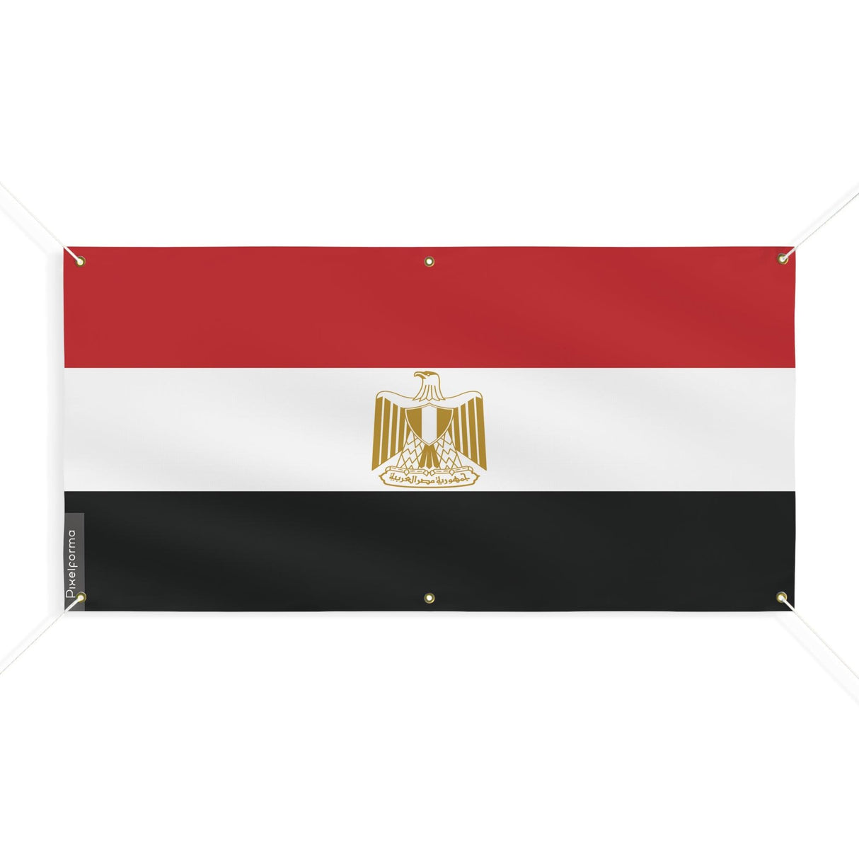 Drapeau de l'Égypte 6 Oeillets en plusieurs tailles - Pixelforma 