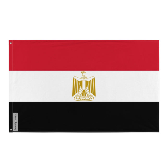 Drapeau de l'Égypte en plusieurs tailles 100 % polyester Imprimer avec Double ourlet - Pixelforma