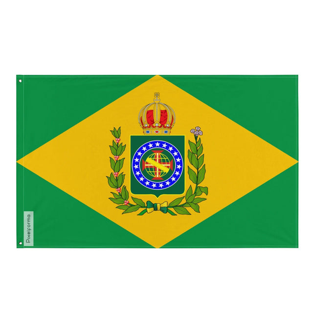 Drapeau de l'Empire du Brésil durant le premier règne en plusieurs tailles 100 % polyester Imprimer avec Double ourlet - Pixelforma 