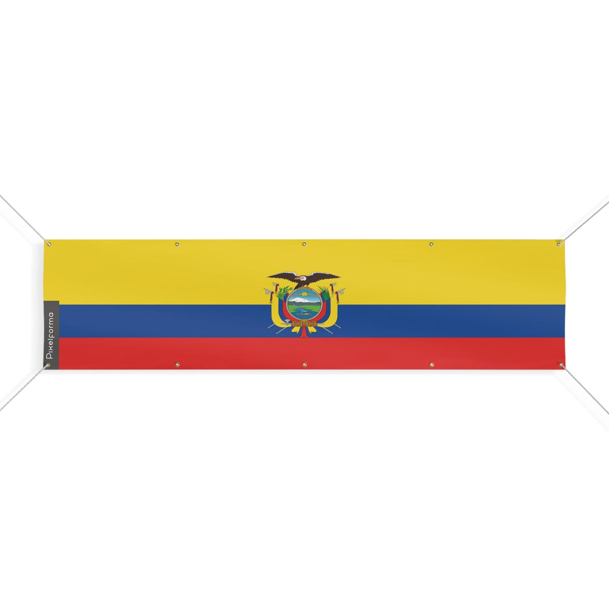 Ecuador Flag 10 Eyelets in Multiple Sizes