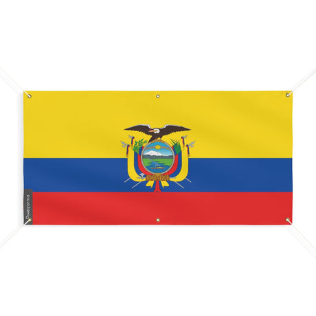 Drapeau de l'Équateur 6 Oeillets en plusieurs tailles - Pixelforma 