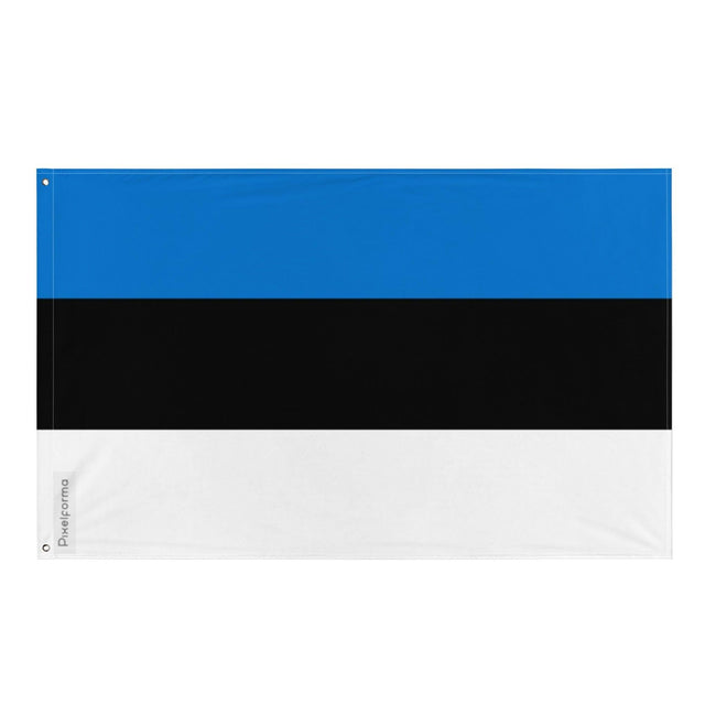 Drapeau de l'Estonie en plusieurs tailles 100 % polyester Imprimer avec Double ourlet - Pixelforma