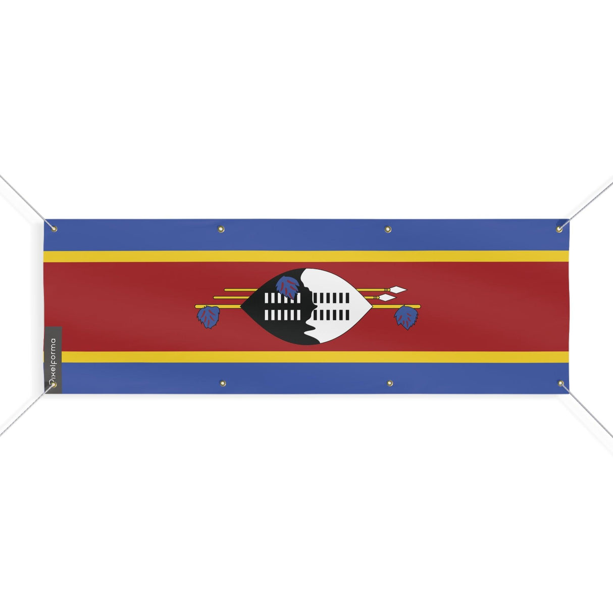 Drapeau de l'Eswatini 8 Oeillets en plusieurs tailles - Pixelforma 