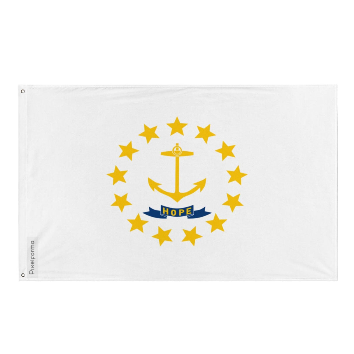 Drapeau de l'État de Rhode Island en plusieurs tailles 100 % polyester Imprimer avec Double ourlet - Pixelforma