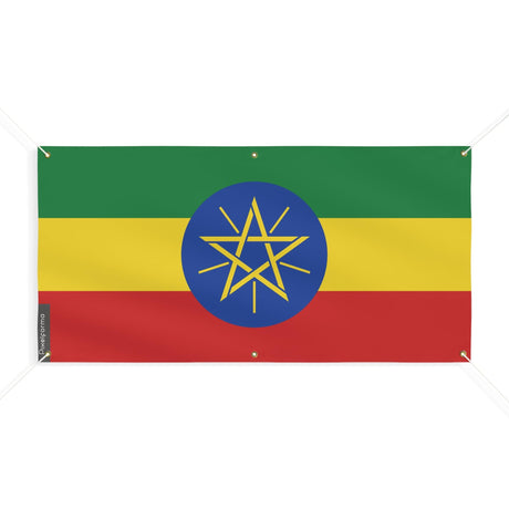 Drapeau de l'Éthiopie 6 Oeillets en plusieurs tailles - Pixelforma 