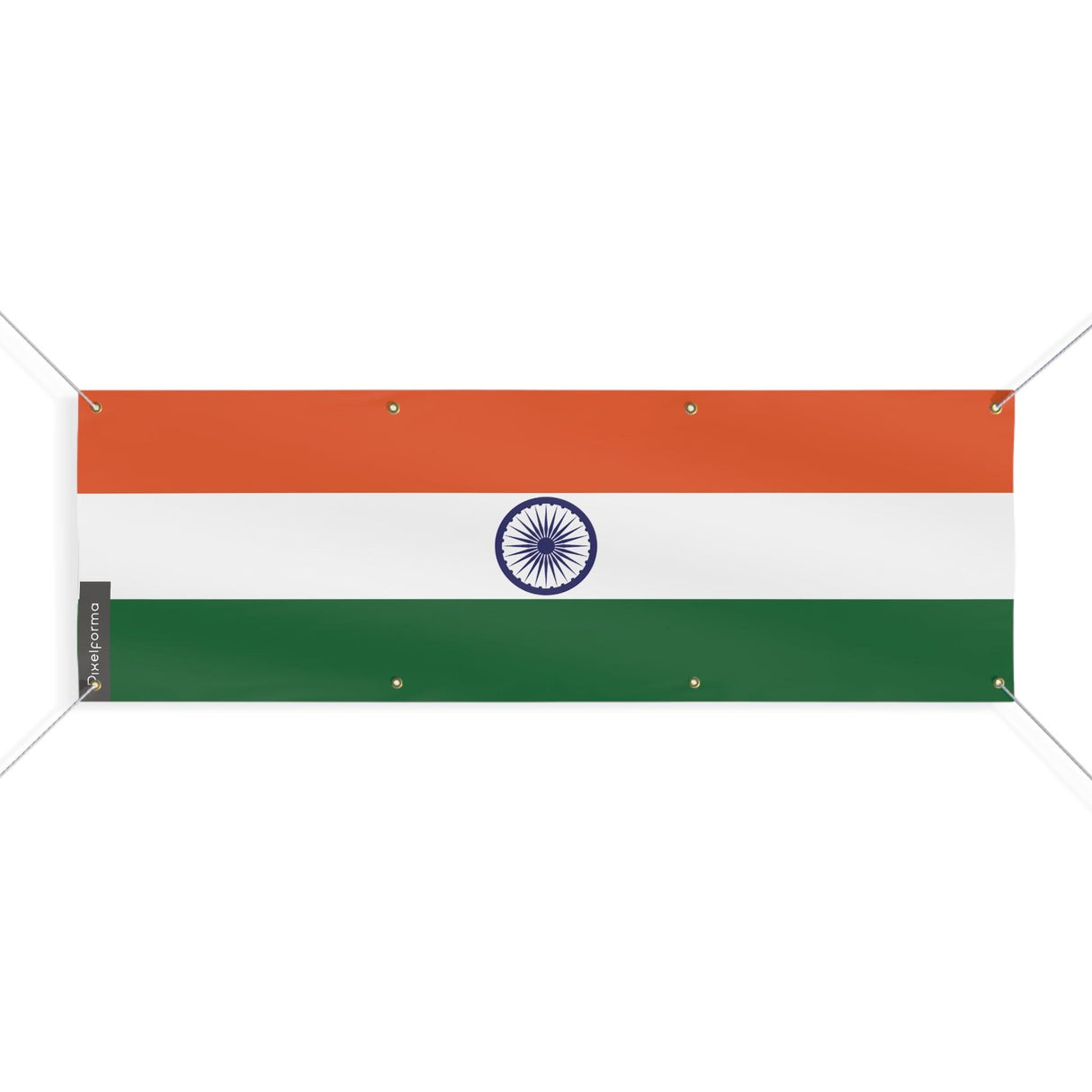 Drapeau de l'Inde 8 Oeillets en plusieurs tailles - Pixelforma