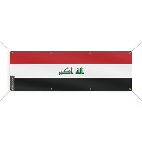 Drapeau de l'Irak 8 Oeillets en plusieurs tailles - Pixelforma 
