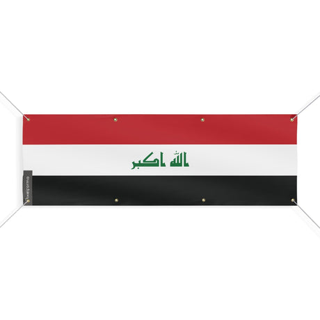 Drapeau de l'Irak 8 Oeillets en plusieurs tailles - Pixelforma