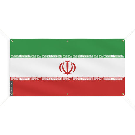 Drapeau de l'Iran 6 Oeillets en plusieurs tailles - Pixelforma 