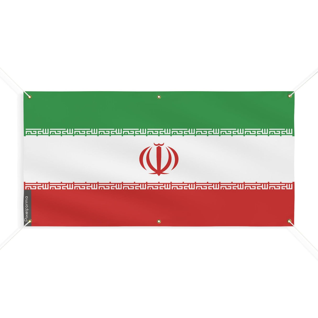 Drapeau de l'Iran 6 Oeillets en plusieurs tailles - Pixelforma