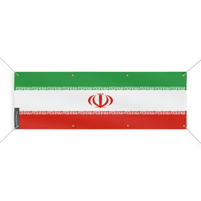 Drapeau de l'Iran 8 Oeillets en plusieurs tailles - Pixelforma