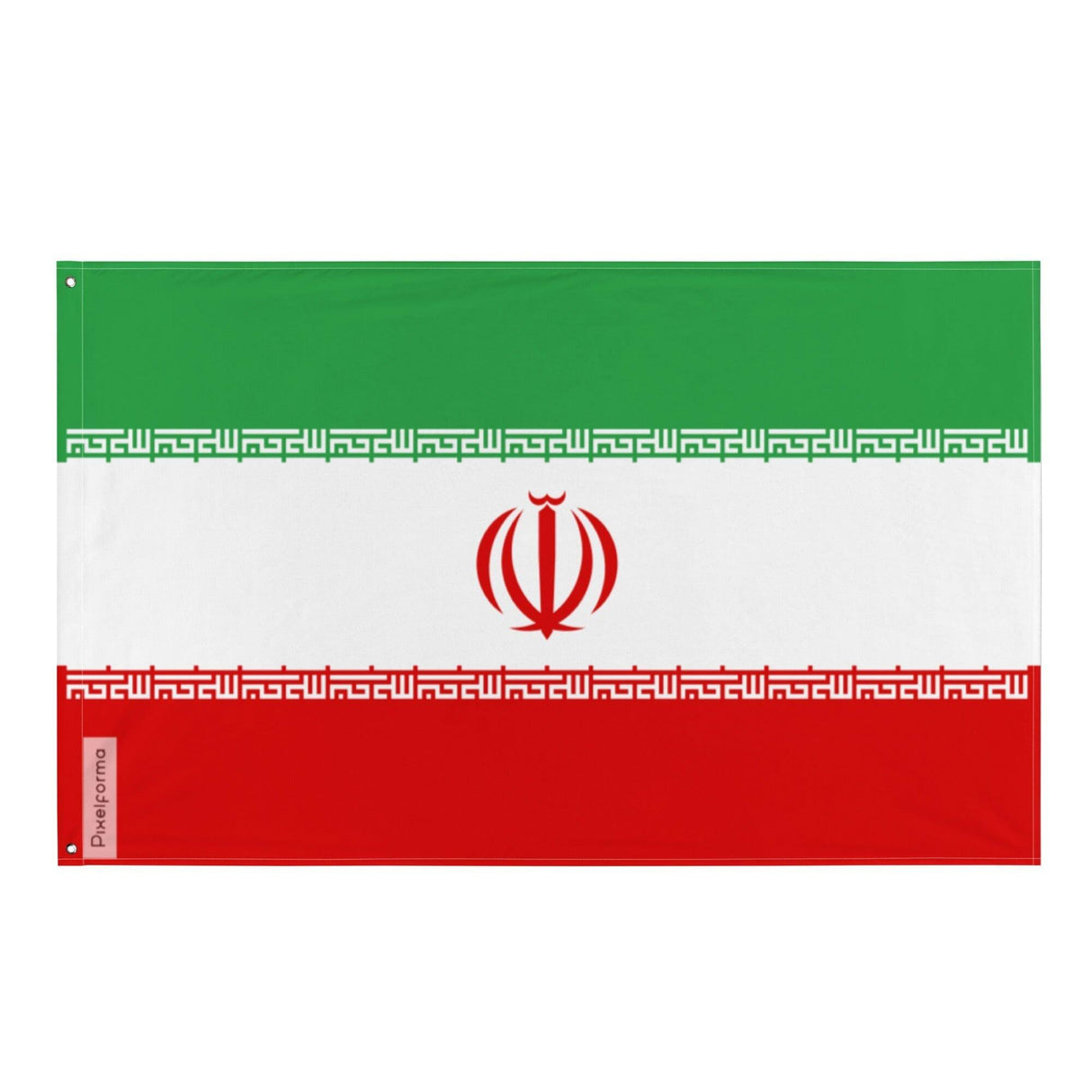 Drapeau de l'Iran en plusieurs tailles 100 % polyester Imprimer avec Double ourlet - Pixelforma