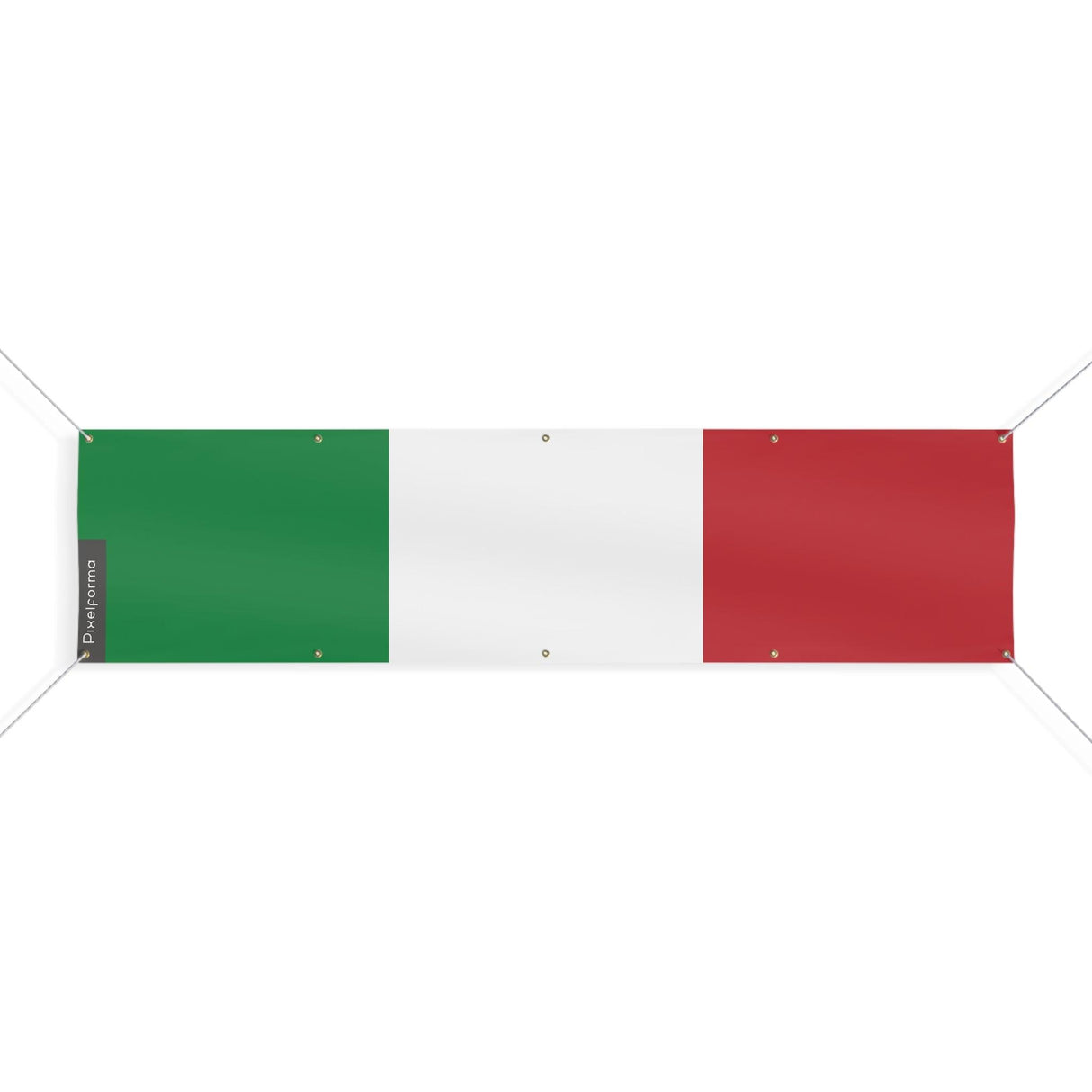 Drapeau de l'Italie 10 Oeillets en plusieurs tailles - Pixelforma 