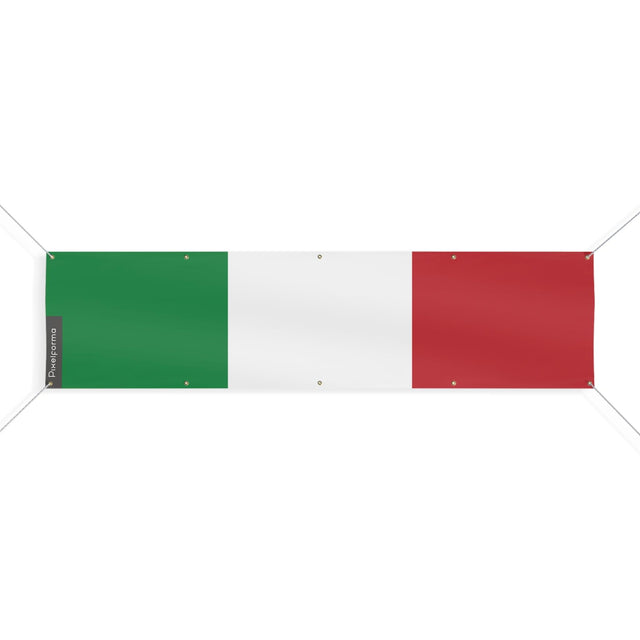 Drapeau de l'Italie 10 Oeillets en plusieurs tailles - Pixelforma 