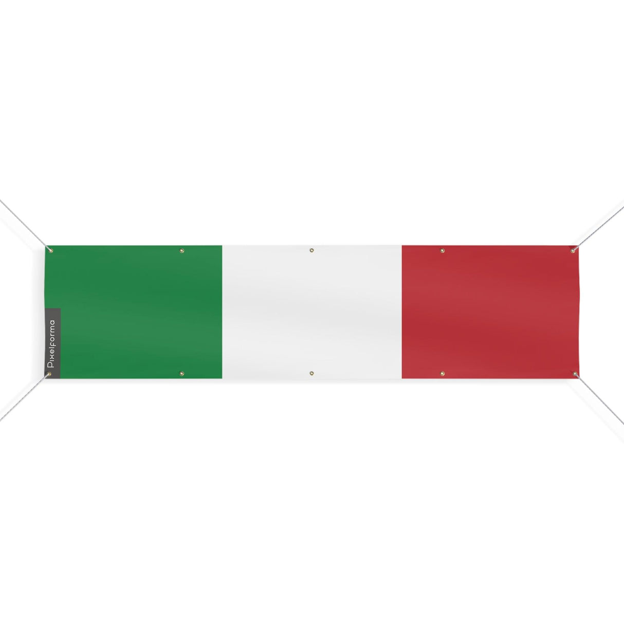 Drapeau de l'Italie 10 Oeillets en plusieurs tailles - Pixelforma