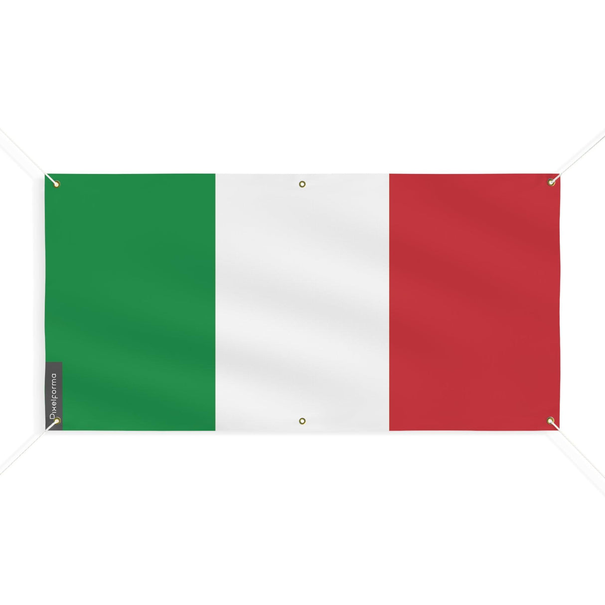 Drapeau de l'Italie 6 Oeillets en plusieurs tailles - Pixelforma 