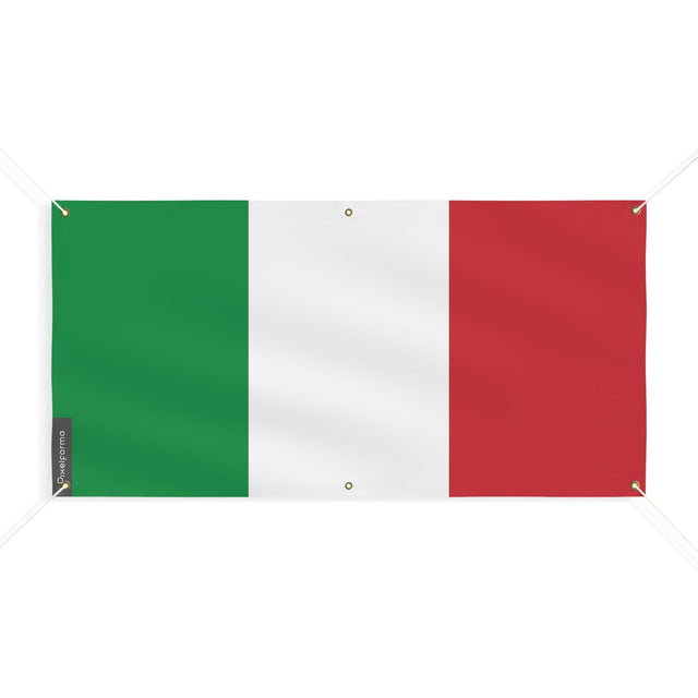 Drapeau de l'Italie 6 Oeillets en plusieurs tailles - Pixelforma 