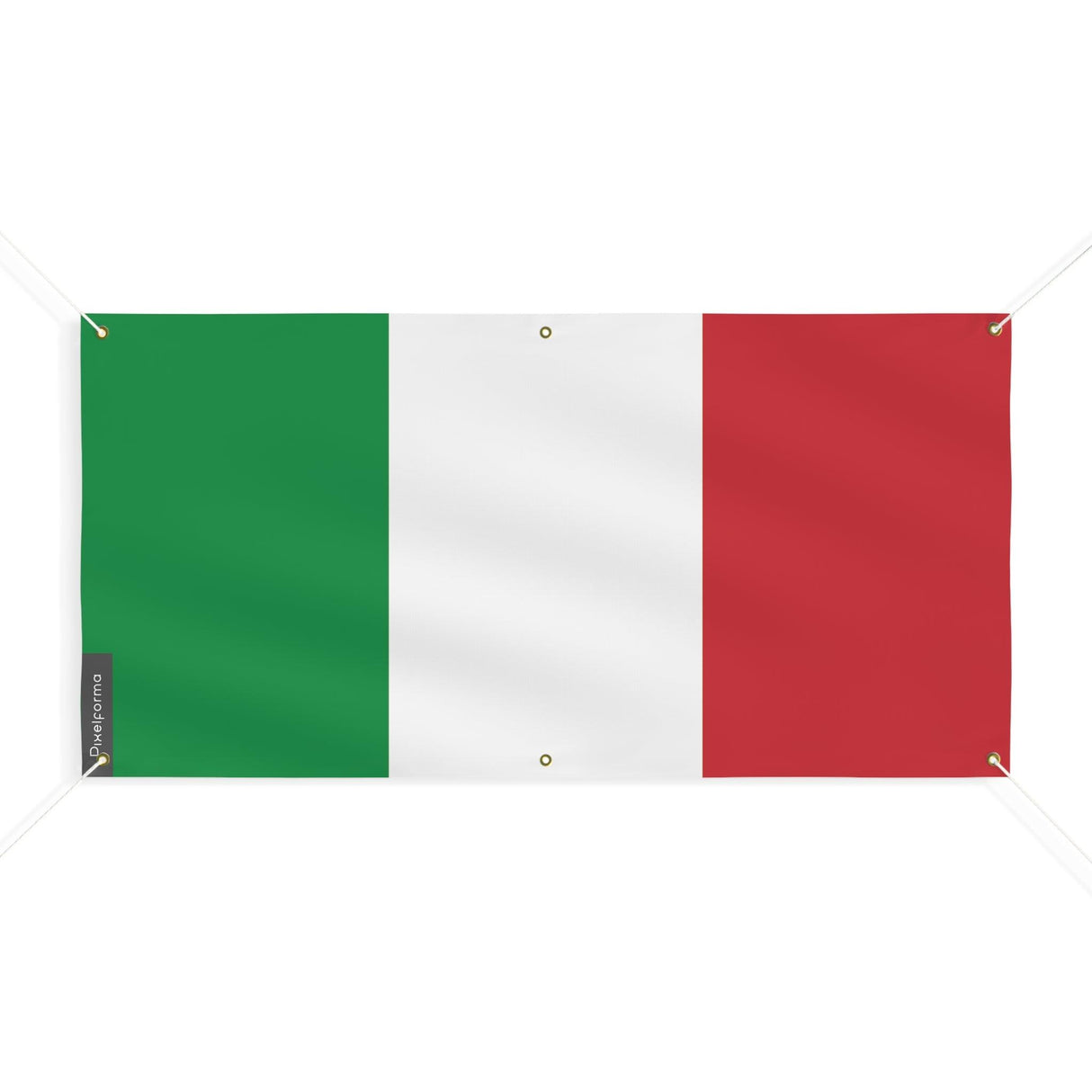 Drapeau de l'Italie 6 Oeillets en plusieurs tailles - Pixelforma