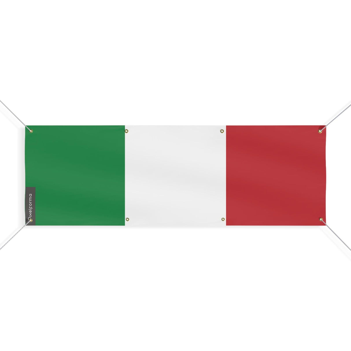 Drapeau de l'Italie 8 Oeillets en plusieurs tailles - Pixelforma