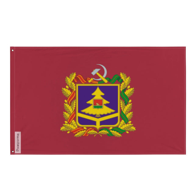 Drapeau de l’oblast de Briansk en plusieurs tailles 100 % polyester Imprimer avec Double ourlet - Pixelforma 