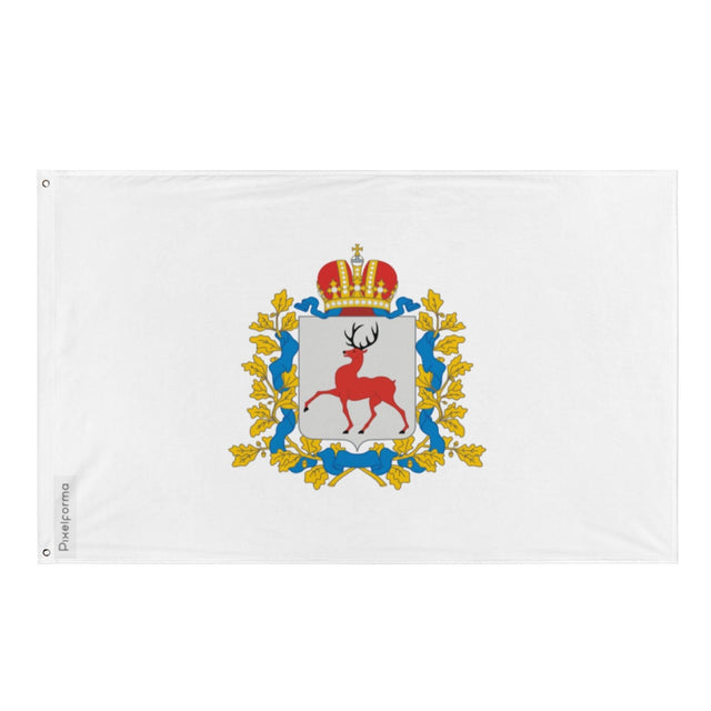 Drapeau de l’oblast de Nijni Novgorod en plusieurs tailles 100 % polyester Imprimer avec Double ourlet - Pixelforma 