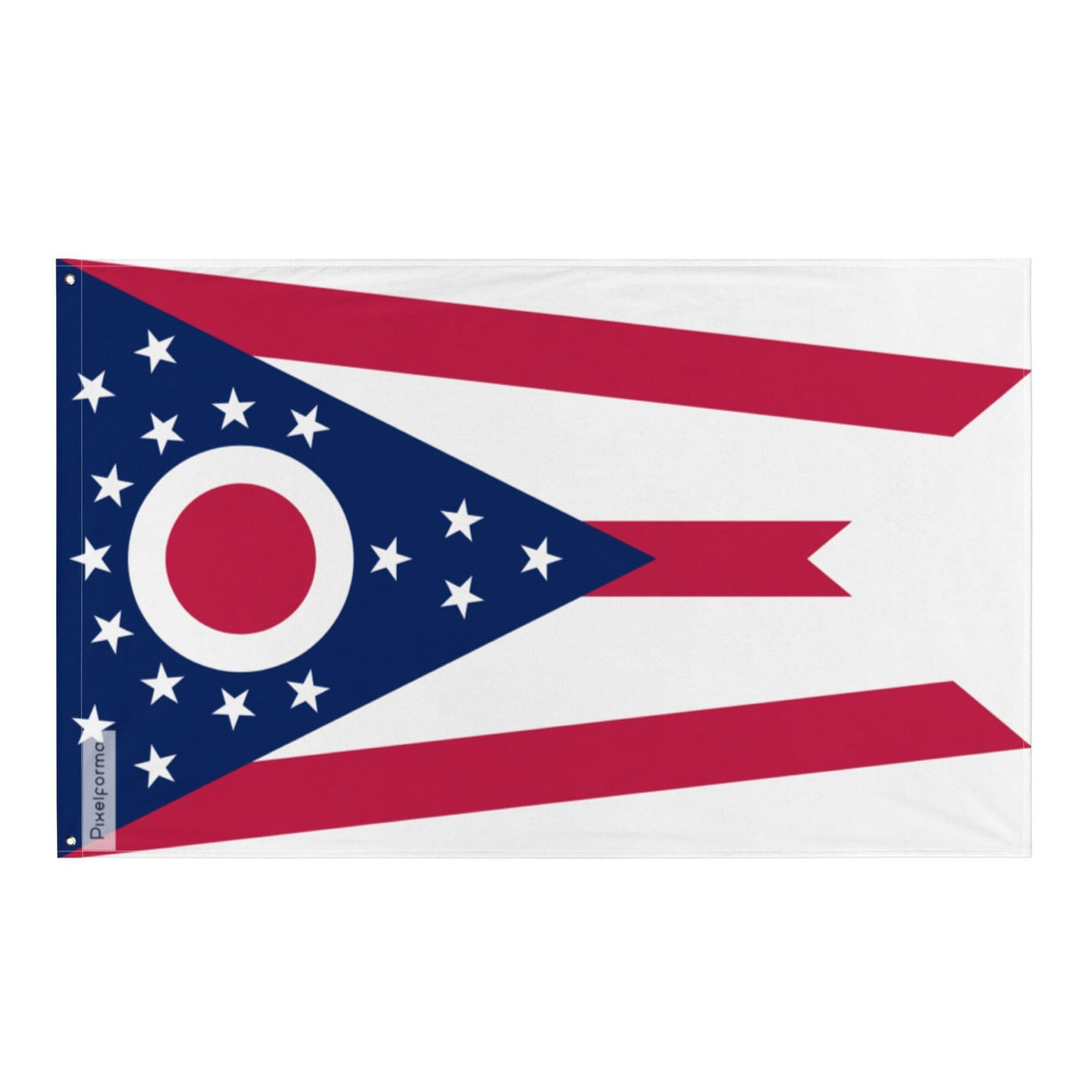 Drapeau de l'Ohio en plusieurs tailles 100 % polyester Imprimer avec Double ourlet - Pixelforma 