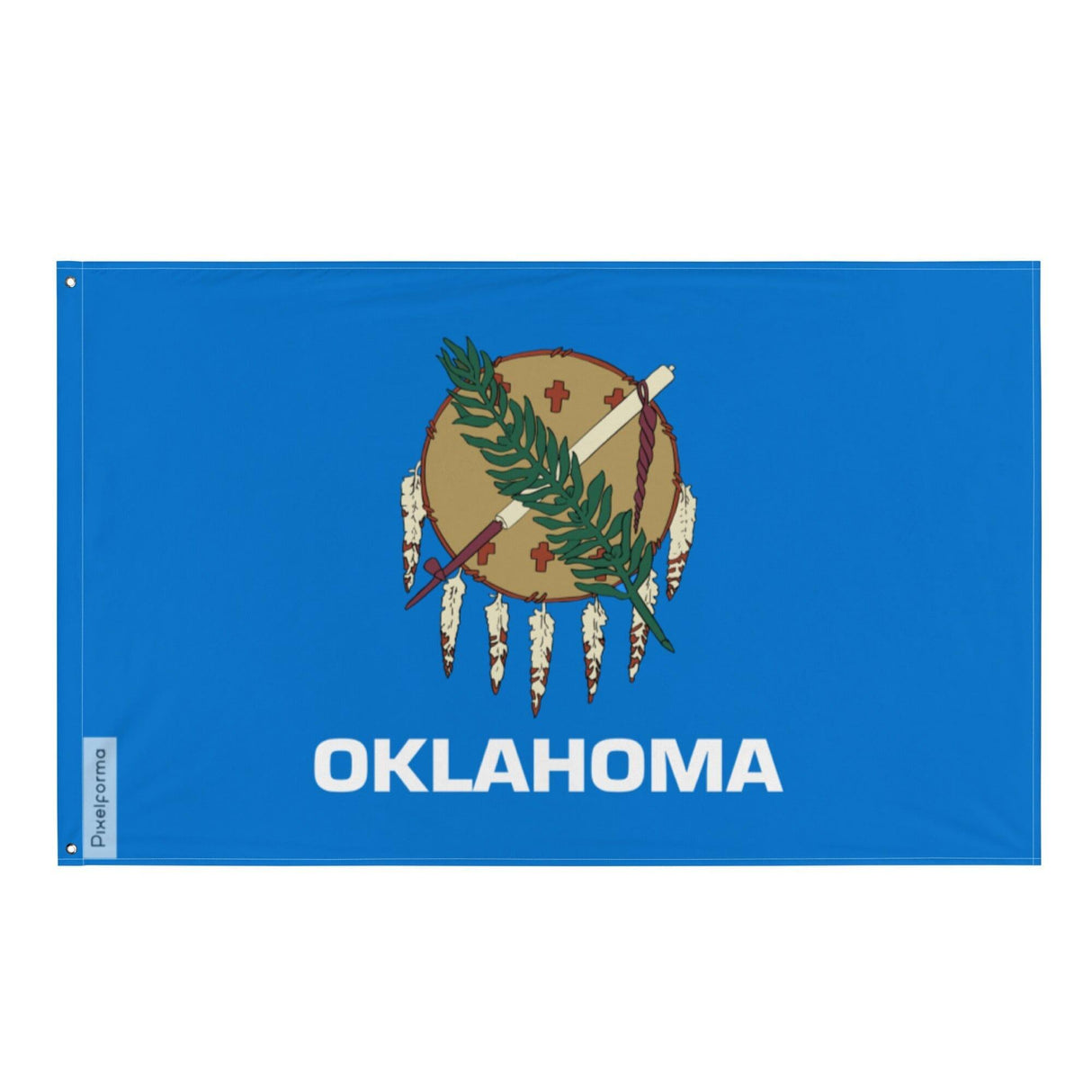 Drapeau de l'Oklahoma en plusieurs tailles 100 % polyester Imprimer avec Double ourlet - Pixelforma