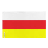 Drapeau de l’Ossétie du Nord-Alanie en plusieurs tailles 100 % polyester Imprimer avec Double ourlet - Pixelforma 