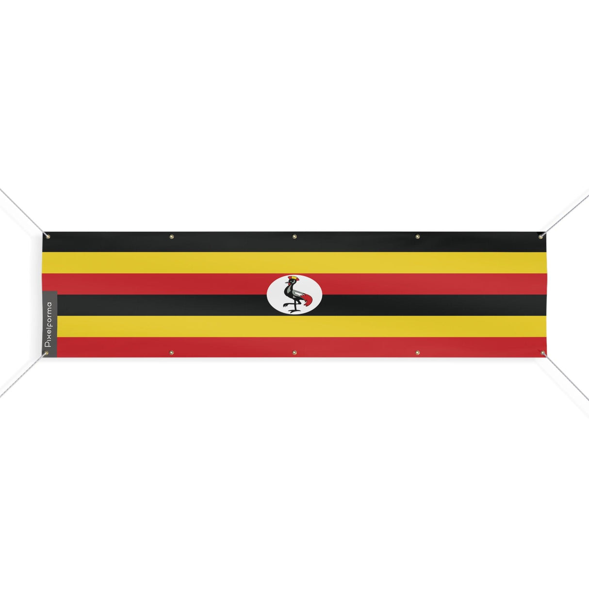 Drapeau de l'Ouganda 10 Oeillets en plusieurs tailles - Pixelforma