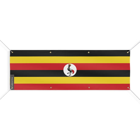 Drapeau de l'Ouganda 8 Oeillets en plusieurs tailles - Pixelforma 