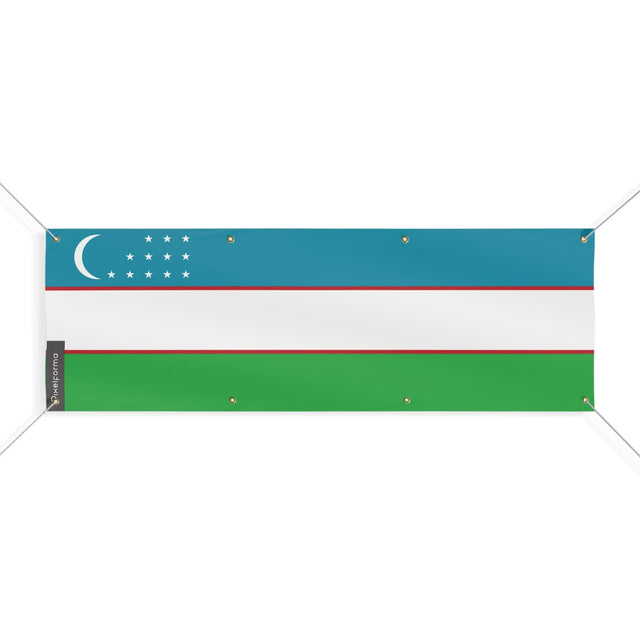 Drapeau de l'Ouzbékistan 8 Oeillets en plusieurs tailles - Pixelforma