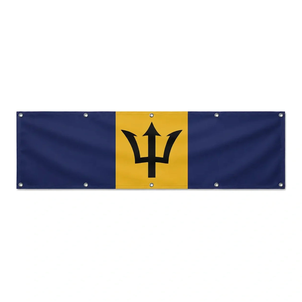 Drapeau de la Barbade grand format XL en polyester avec dix œillets