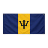 Drapeau barbade polyester résistant usage extérieur prolongé